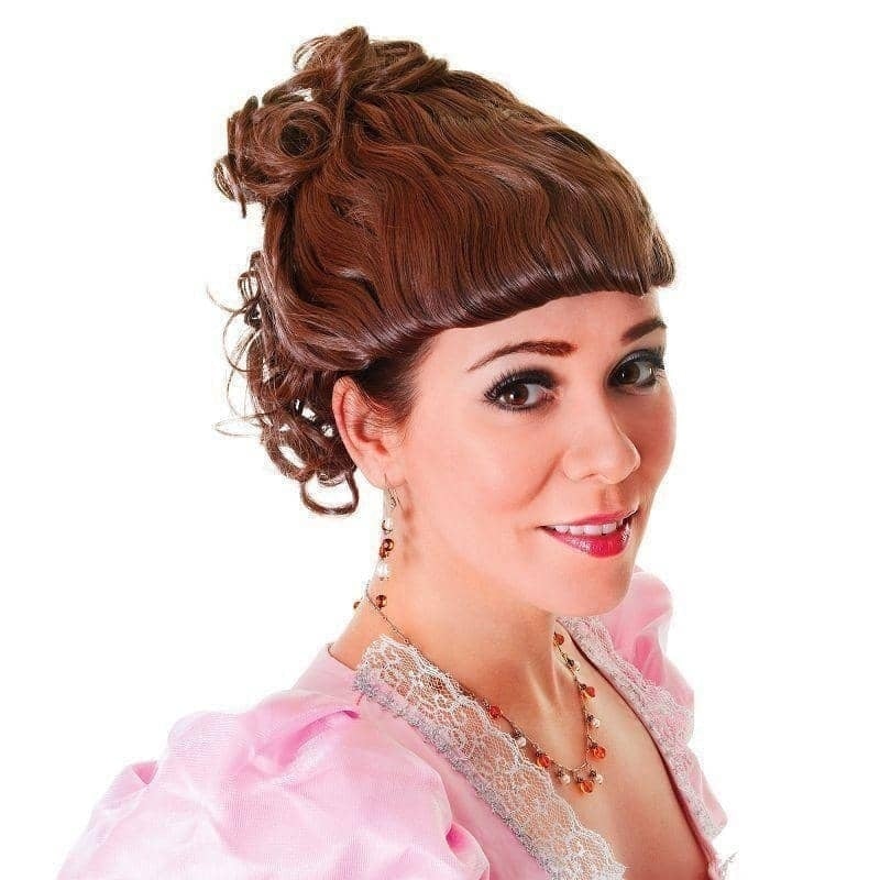 Womens Victorian Lady Brown Wigs Female Halloween Costume_1 BW794