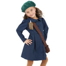 World War II Evacuee Girl Costume Kids Blue Green_1 sm-38651L