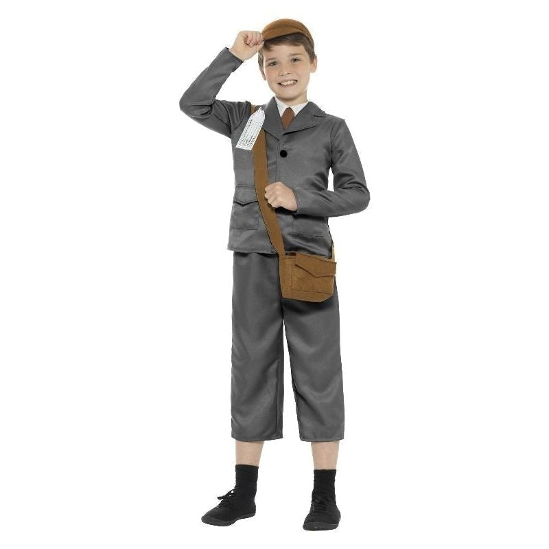 WW2 Evacuee Boy Costume Kids Grey_2 sm-45010M