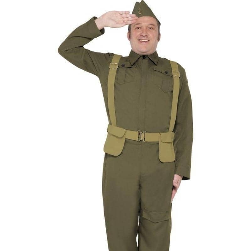 WW2 Home Guard Private Costume Adult Green_1 sm-22132XL