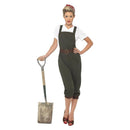 WW2 Land Girl Costume Adult Olive White_4 sm-39491X1