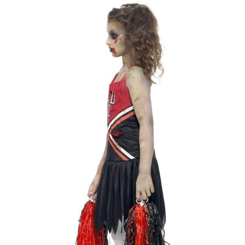 Zombie Cheerleader Costume Kids Red Black_3 sm-43023T