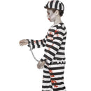 Zombie Convict Costume Kids White Black Striped_3 sm-44326S
