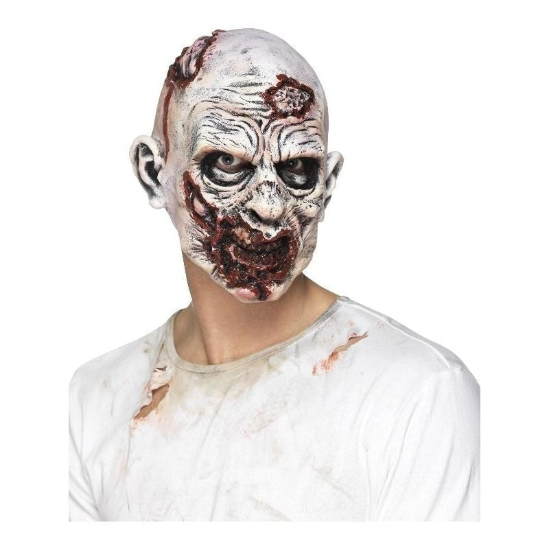 Zombie Overhead Mask Foam Latex Adult White Red_2 