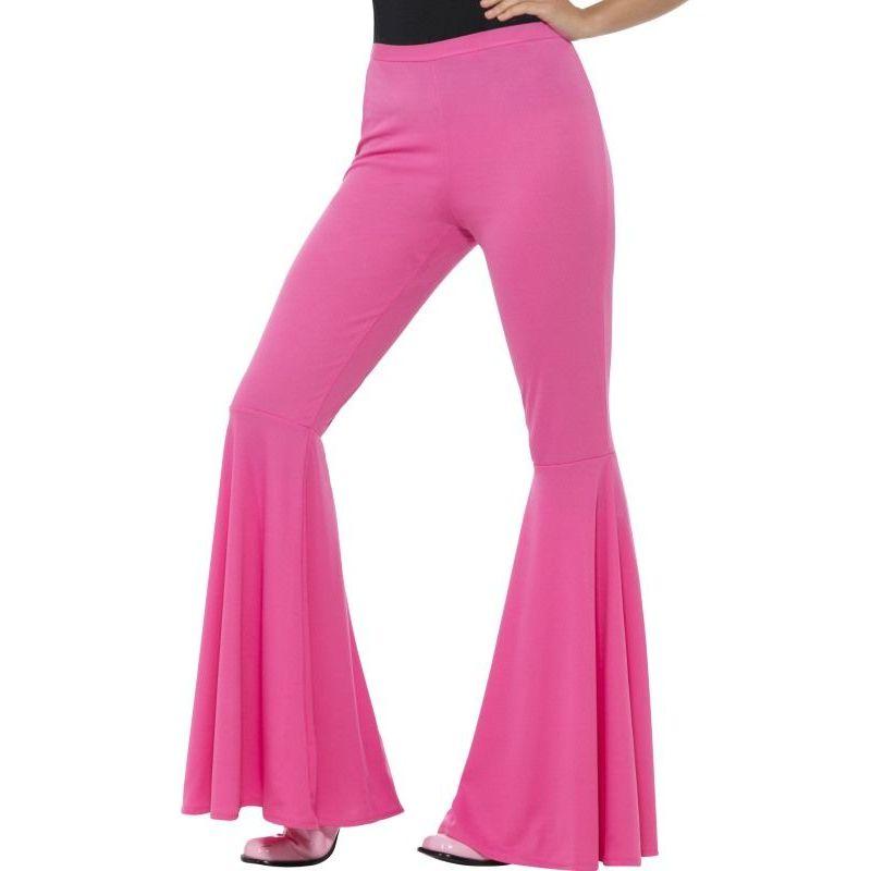 Flared Trousers, Ladies Adult Pink Smiffys 1960's Groovy Fancy Dress 15202