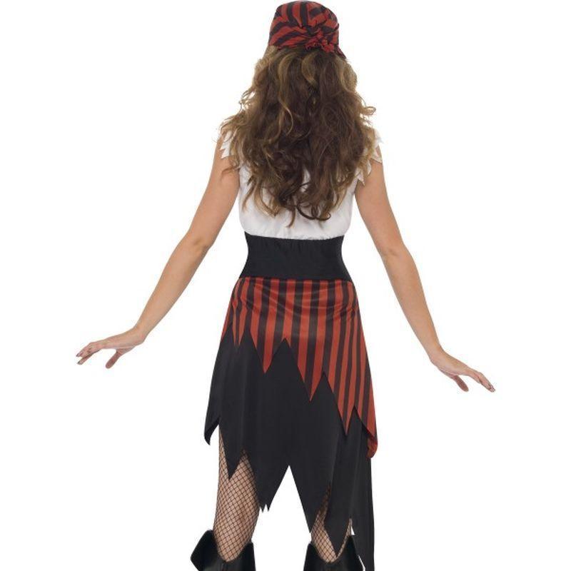 Pirate Wench Costume Adult Black White Red Womens Smiffys Pirate 9757