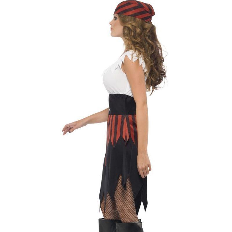 Pirate Wench Costume Adult Black White Red Womens Smiffys Pirate 9758