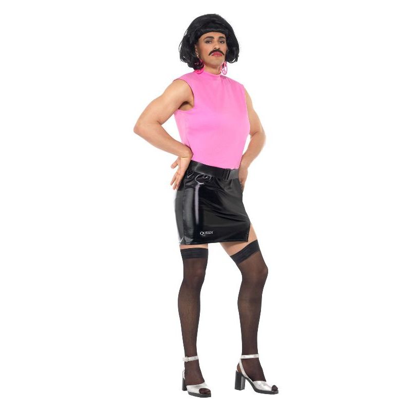 Queen Break Free Housewife Adult Pink Mens Smiffys Funnyside Fancy Dress 10019