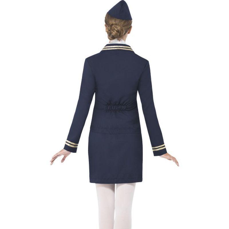 Airways Attendant Costume Blue Womens Smiffys Heroes & Role Model 757