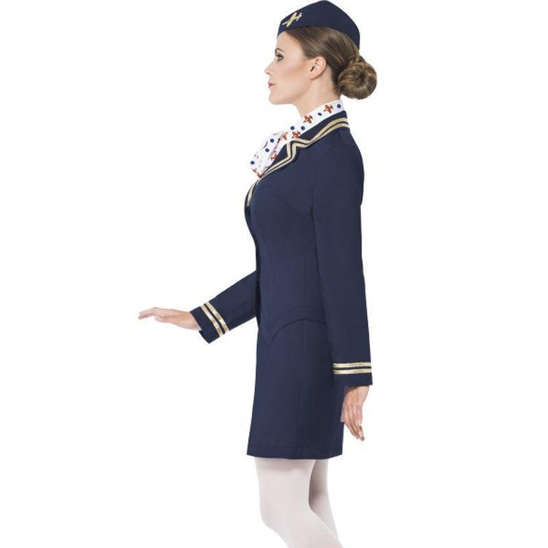 Airways Attendant Costume Blue Womens Smiffys Heroes & Role Model 758