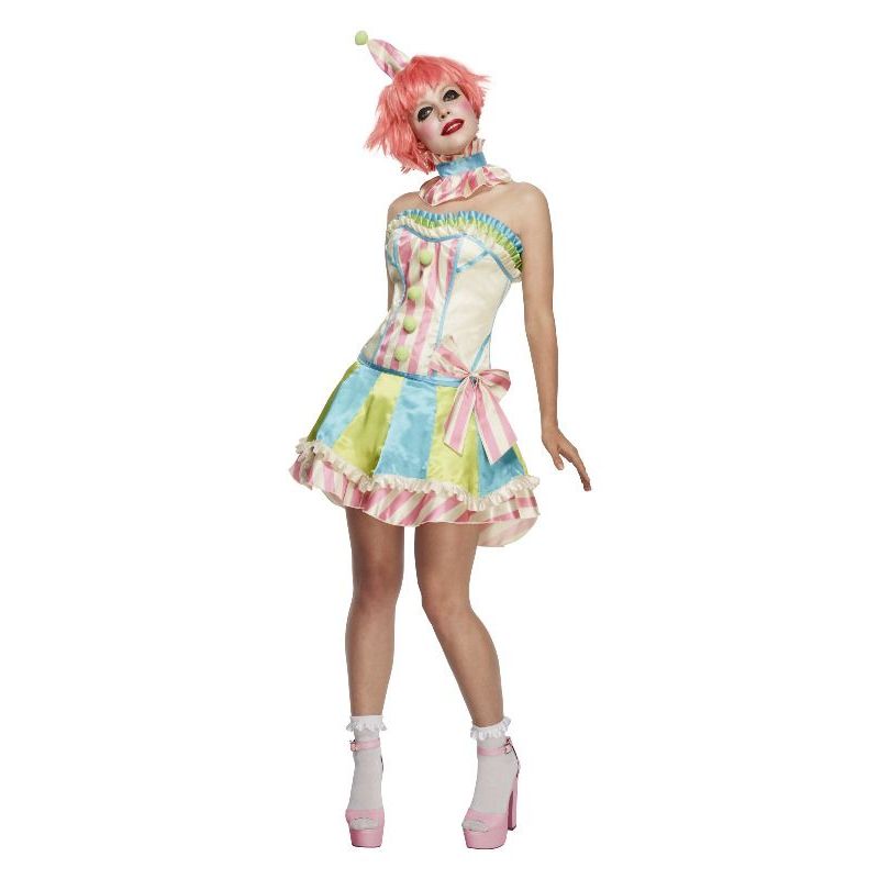 Fever Deluxe Vintage Clown Costume White Womens Smiffys Bijou Boutique 4455