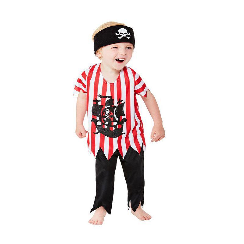 Toddler Jolly Pirate Costume Toddler Multi Boys Smiffys Boys Fancy Dress 14805