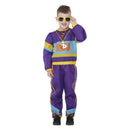 80s Relax Costume, Purple Smiffys Boys Fancy Dress 19667