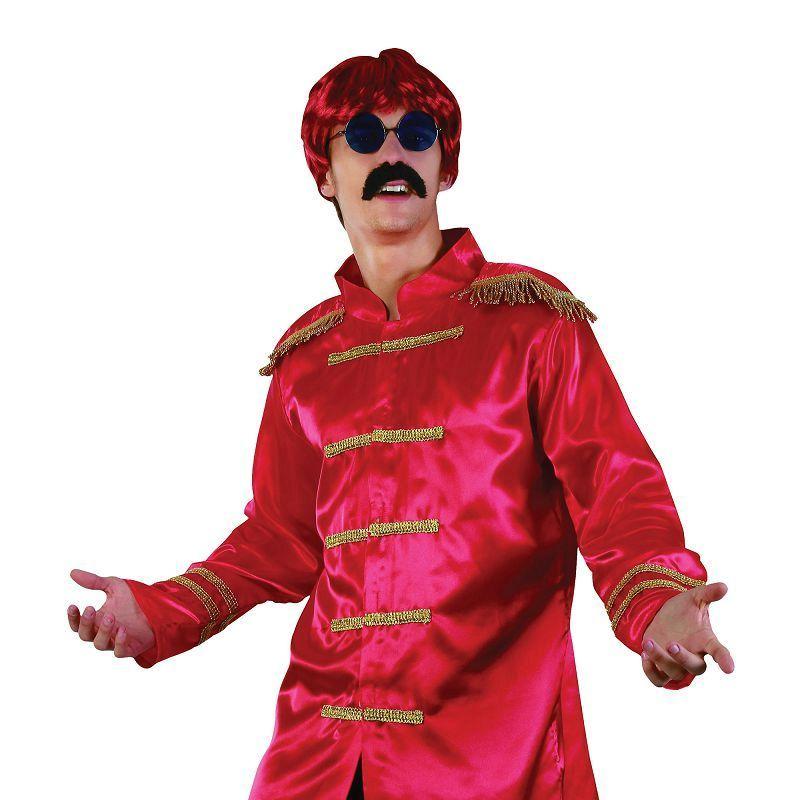 Mens Sgt Pepper Jacket Budget Red Adult Costume Male One Size Bristol Novelty Generic Mens Costumes 8406