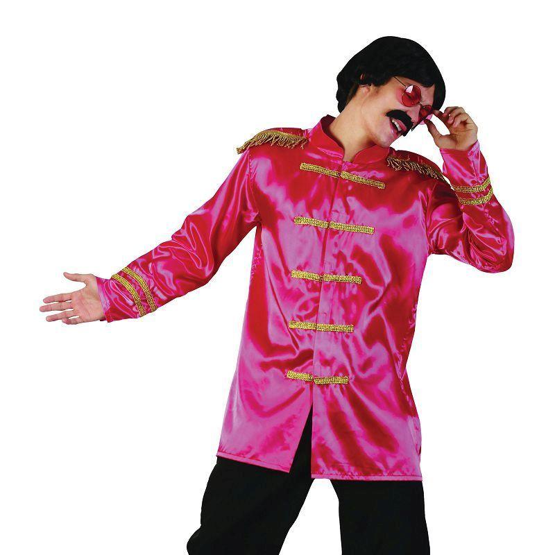 Mens Sgt Pepper Jacket Budget Pink Adult Costume Male One Size Bristol Novelty Generic Mens Costumes 8416
