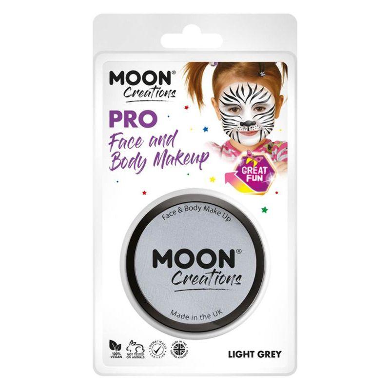 Moon Creations Pro Face Paint Cake Pot Light Grey Smiffys Moon Creations 21094