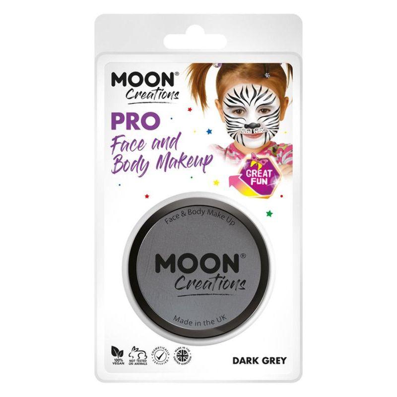 Moon Creations Pro Face Paint Cake Pot Dark Grey Smiffys Moon Creations 21097