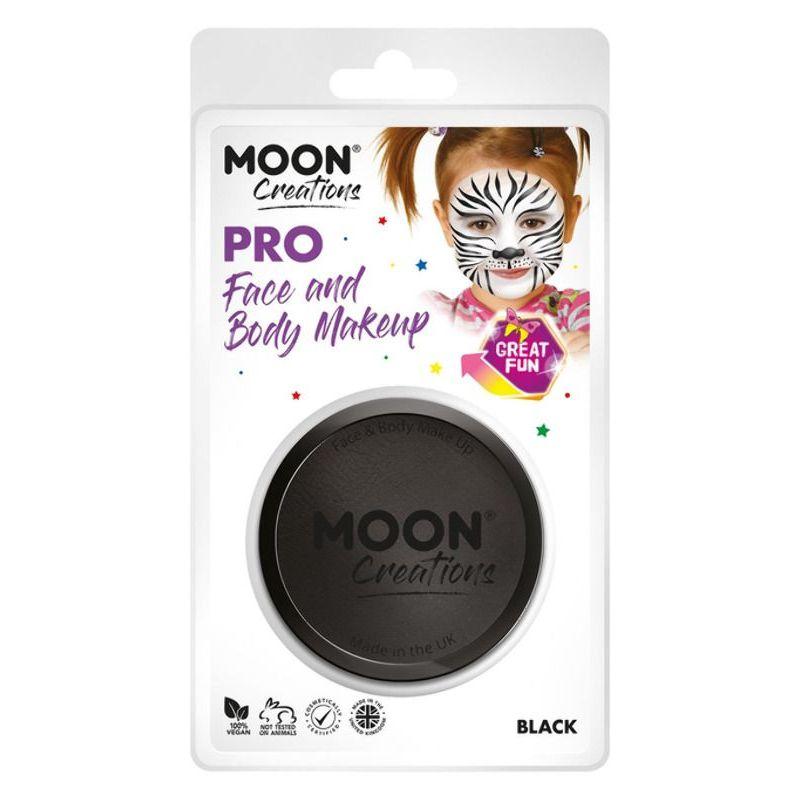 Moon Creations Pro Face Paint Cake Pot Black Smiffys CD-01 20477