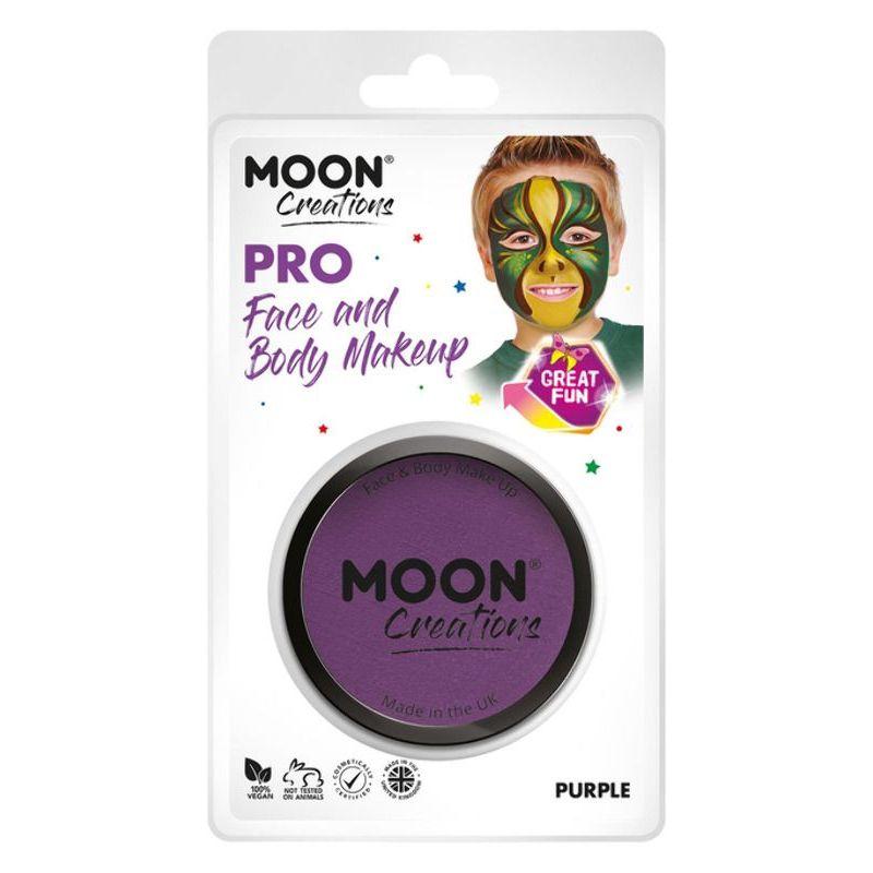Moon Creations Pro Face Paint Cake Pot Purple Smiffys Moon Creations 21506