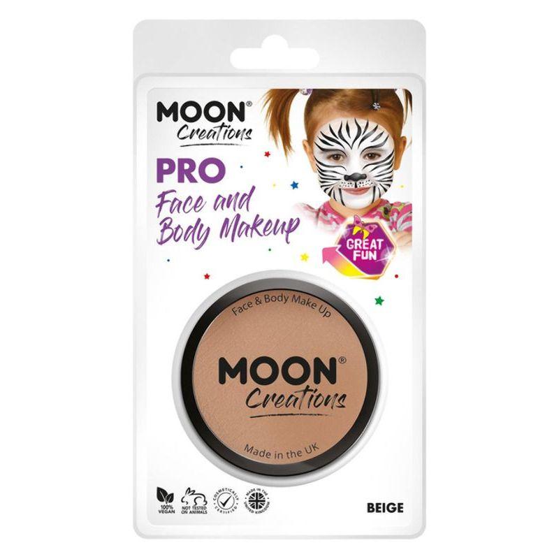 Moon Creations Pro Face Paint Cake Pot Beige Smiffys CD-01 20430