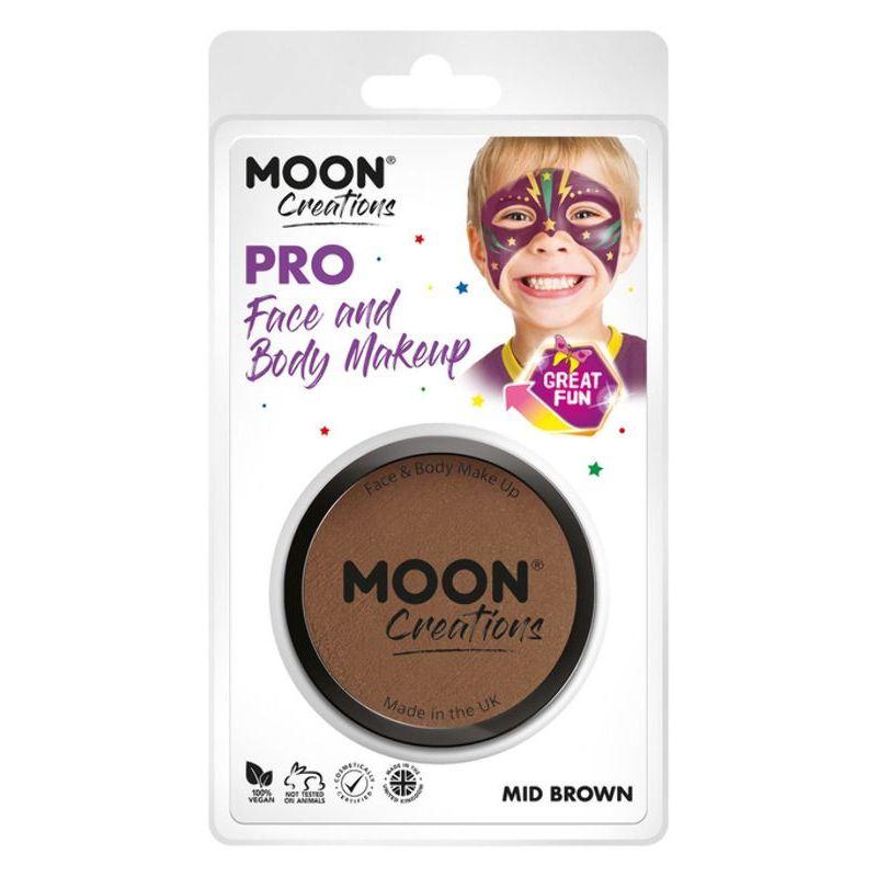 Moon Creations Pro Face Paint Cake Pot Brown Smiffys Halloween Fancy Dress Accessor 20755