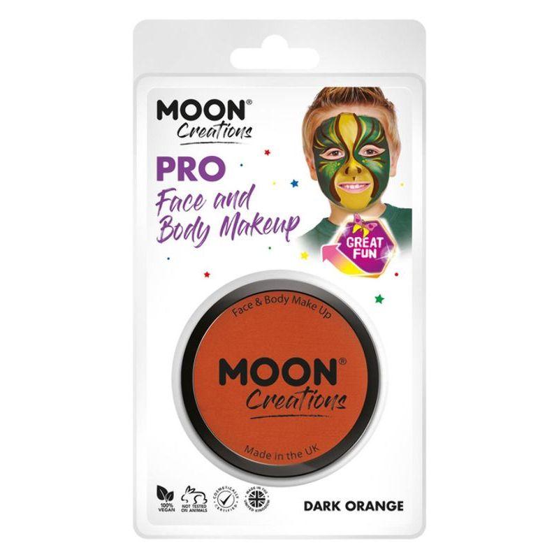 Moon Creations Pro Face Paint Cake Pot Orange Smiffys Moon Creations 21282