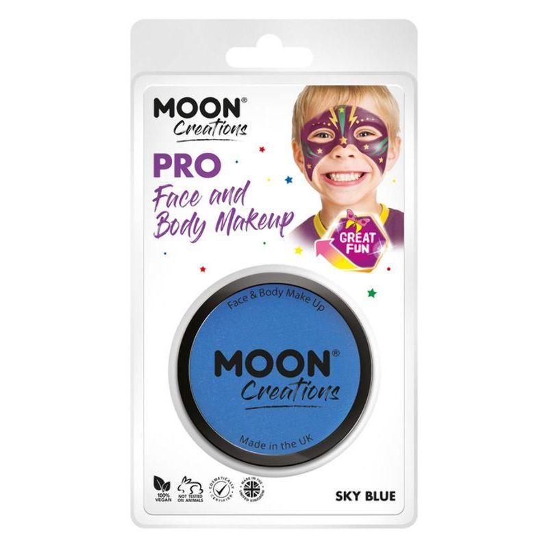 Moon Creations Pro Face Paint Cake Pot Sky Blue Smiffys Fever Body Stockings & Clubwea 20596