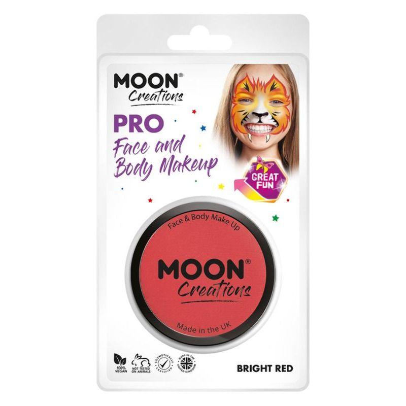 Moon Creations Pro Face Paint Cake Pot Bright Red Smiffys Moon Creations 21628