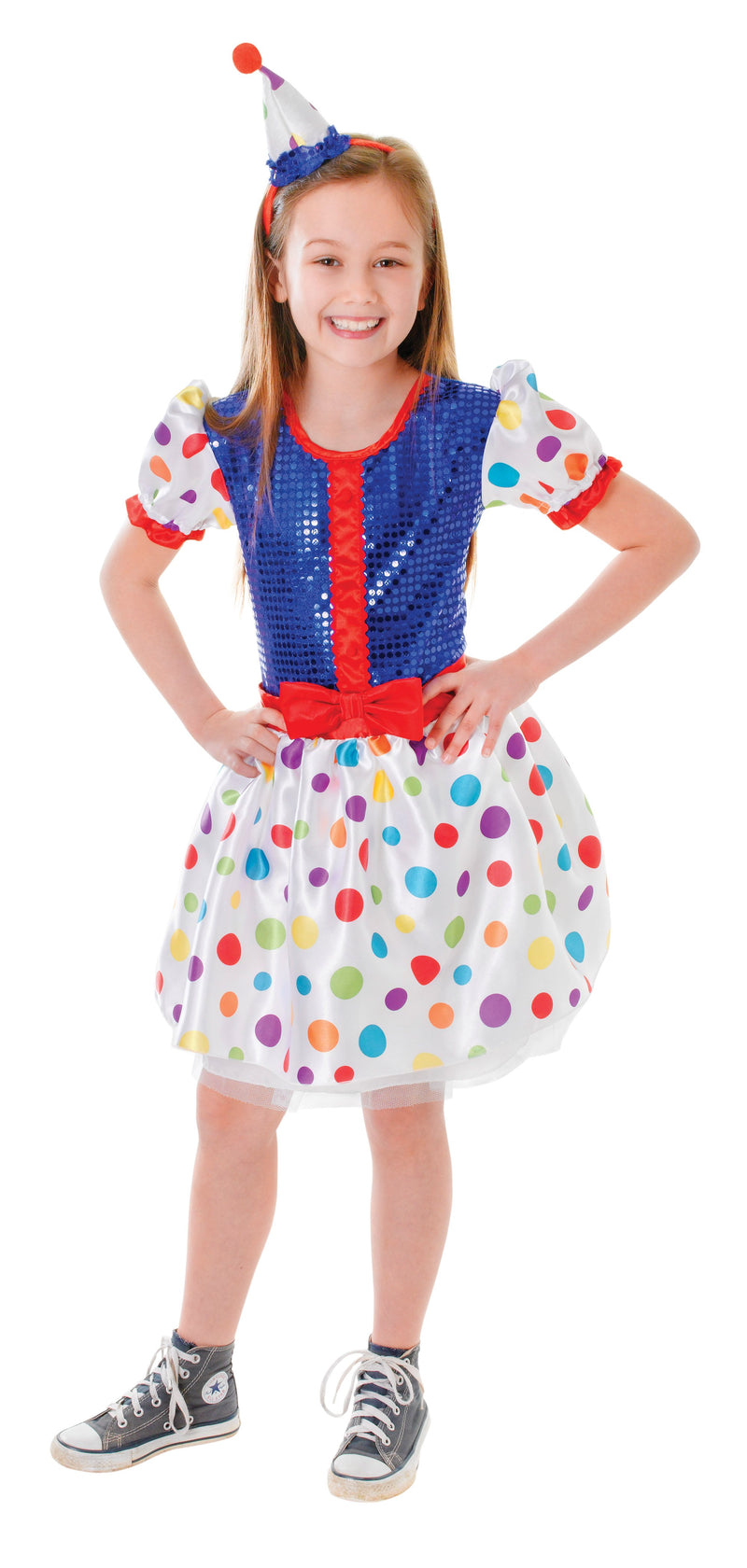 Clown Dress + Headband Small Childrens Costumes Female S Girls Bristol Novelty Childrens Costumes 2129