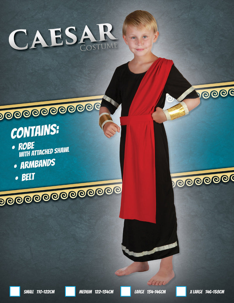 Caesar Black Xl Childrens Costumes Male To Fit Child Of Height 146cm 159cm Boys Bristol Novelty Childrens Costumes 2148