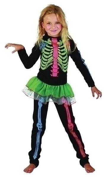 Skeleton Girl Multi Colour Small Childrens Costumes Female S Girls Bristol Novelty Childrens Costumes 2157