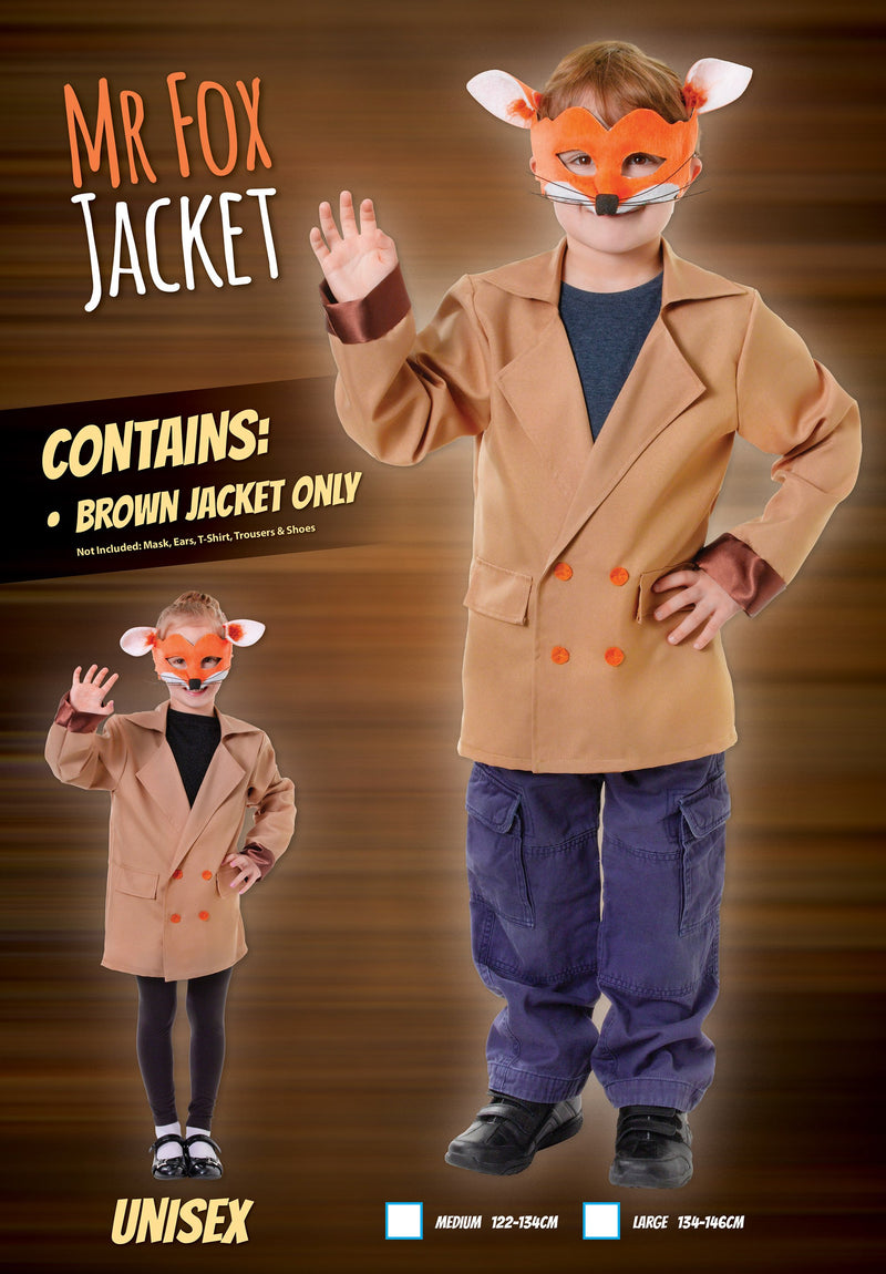 Fox Jacket L Childrens Costumes Male To Fit Child Of Height 134cm 146cm Boys Bristol Novelty Childrens Costumes 2196