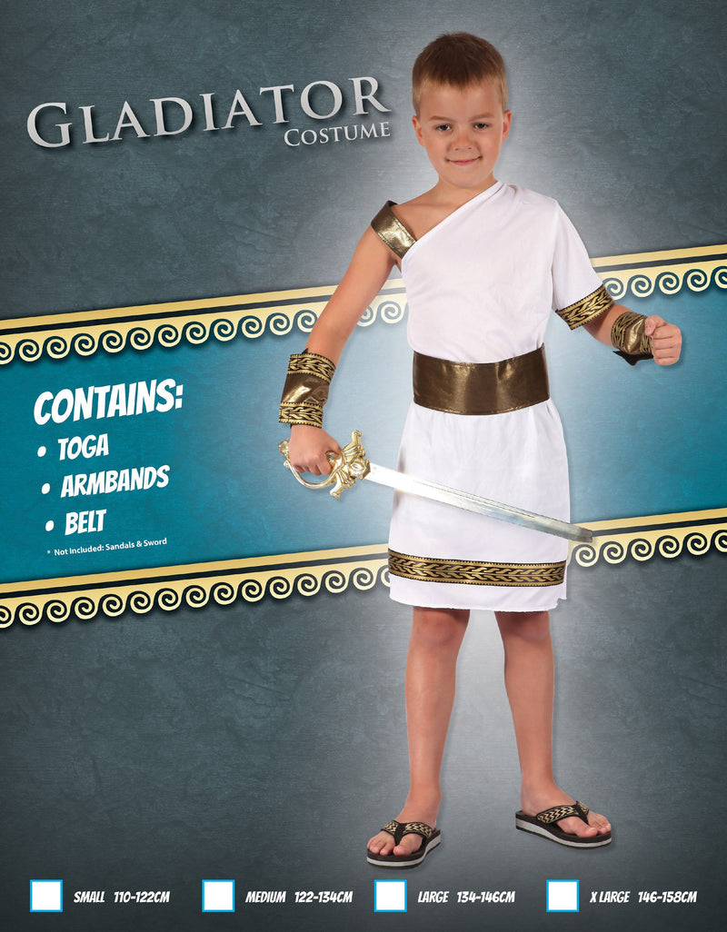 Gladiator Xl White Childrens Costumes Male Xl Boys Bristol Novelty Childrens Costumes 2217