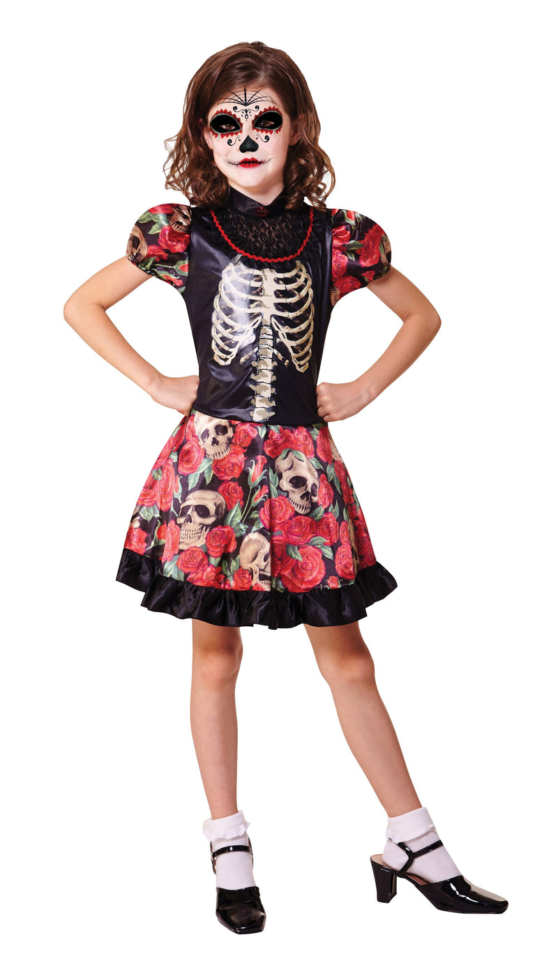 Day Of The Dead Girl S Childrens Costumes Female Small Girls Bristol Novelty Childrens Costumes 2238