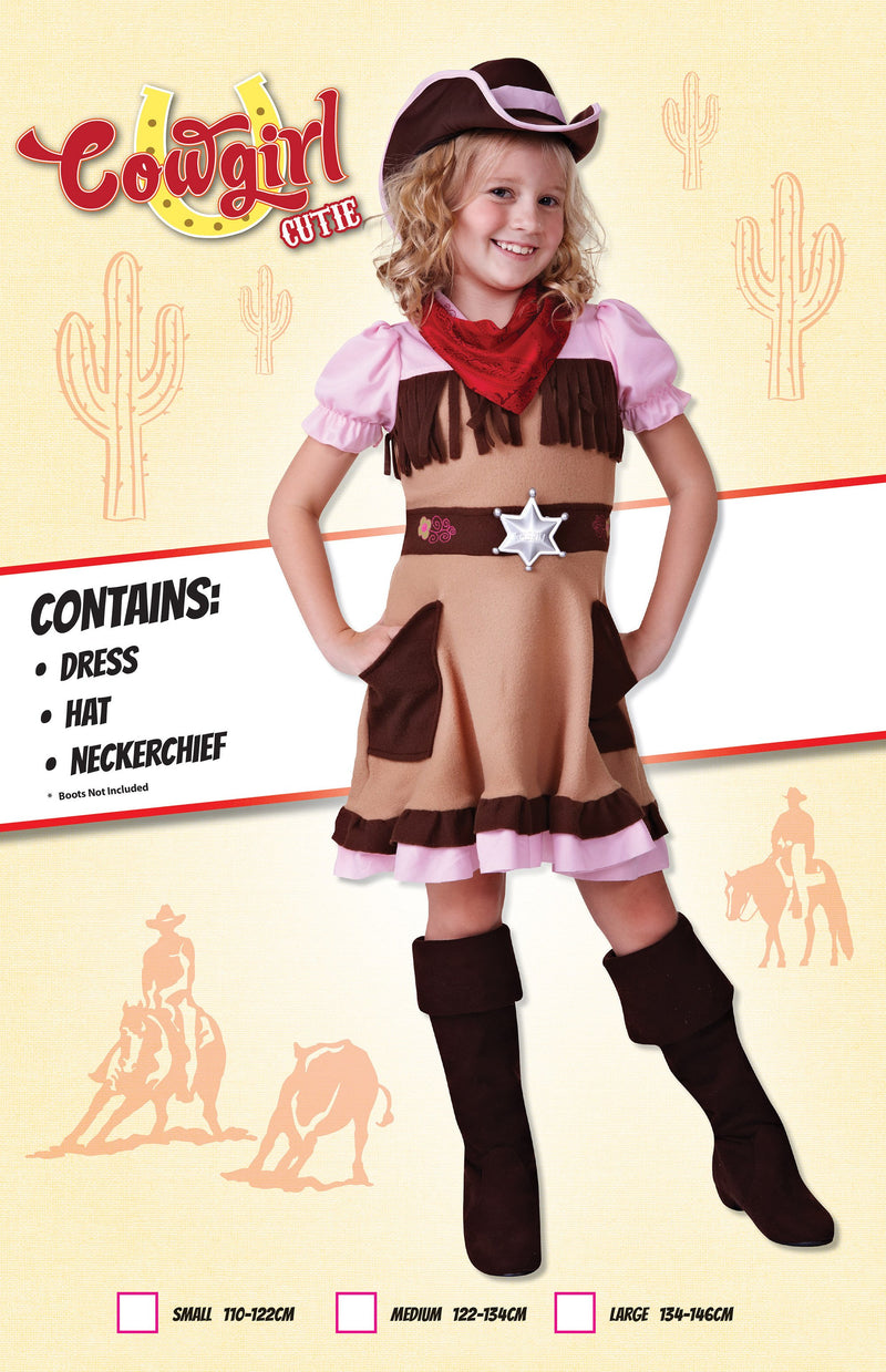 Cowgirl Cutie M Childrens Costumes Female To Fit Child Of Height 122cm 134cm Girls Bristol Novelty Childrens Costumes 2249