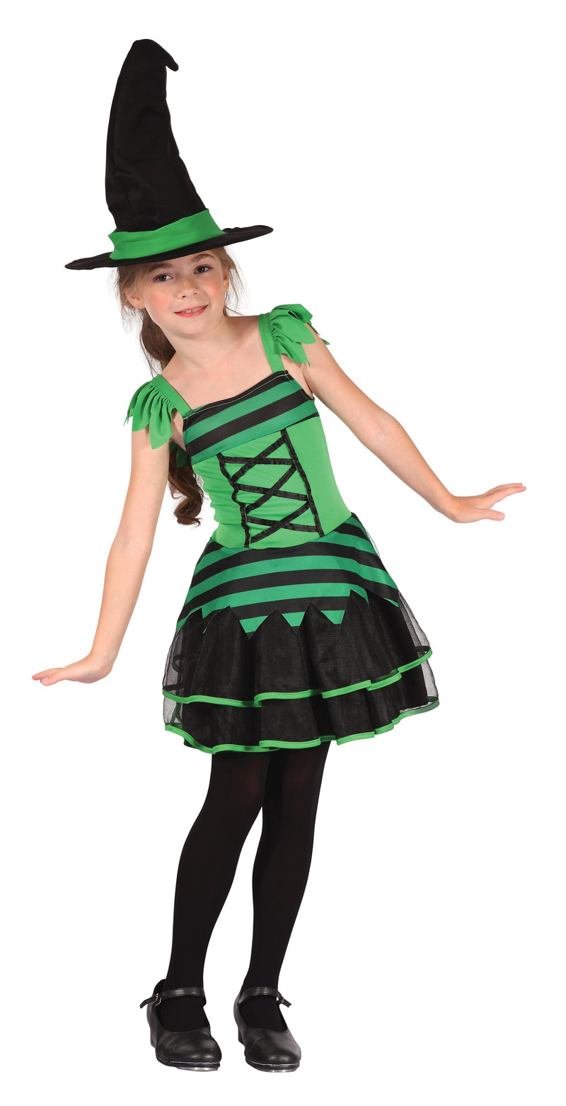 Witch Green Black S Childrens Costumes Female To Fit Child Of Height 110cm 122cm Girls Bristol Novelty Childrens Costumes 2253