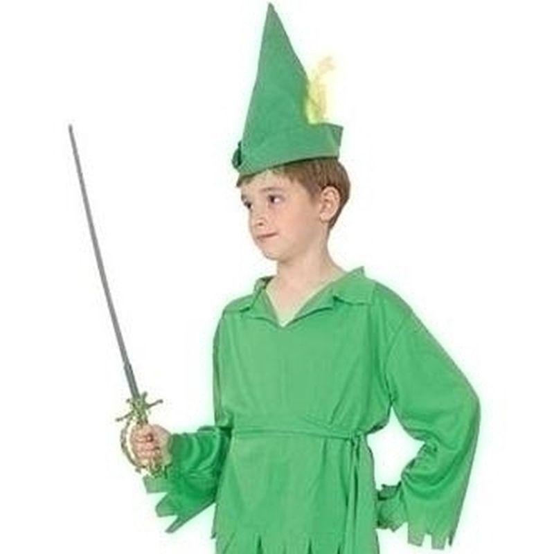 Boys Peter Pan Robin Hood Large Green Childrens Costumes Male Large 9 12 Years Bristol Novelty Boys Costumes 1680