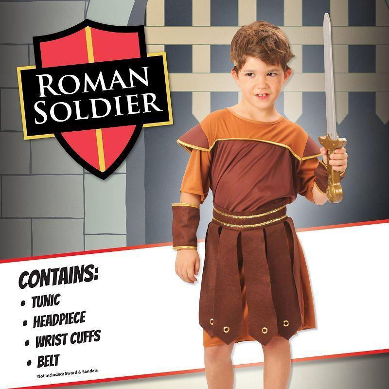 Boys Roman Soldier XL Brown Childrens Costumes Male XL Bristol Novelty Boys Costumes 1744