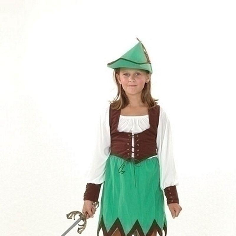 Girls Robin Hood Girl Deluxe Medium Childrens Costumes Female Medium 7 9 Years Bristol Novelty Girls Costumes 5699