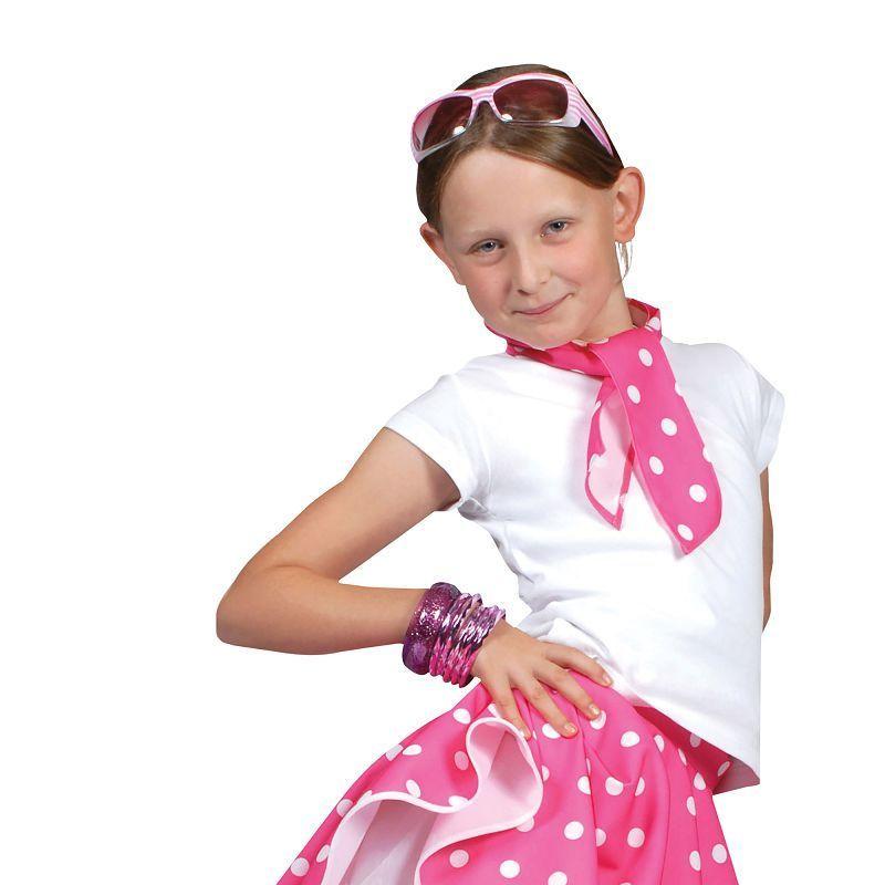 Girls Rock N Roll Skirt Pink Childrens Costumes Female One Size Bristol Novelty Girls Costumes 5711