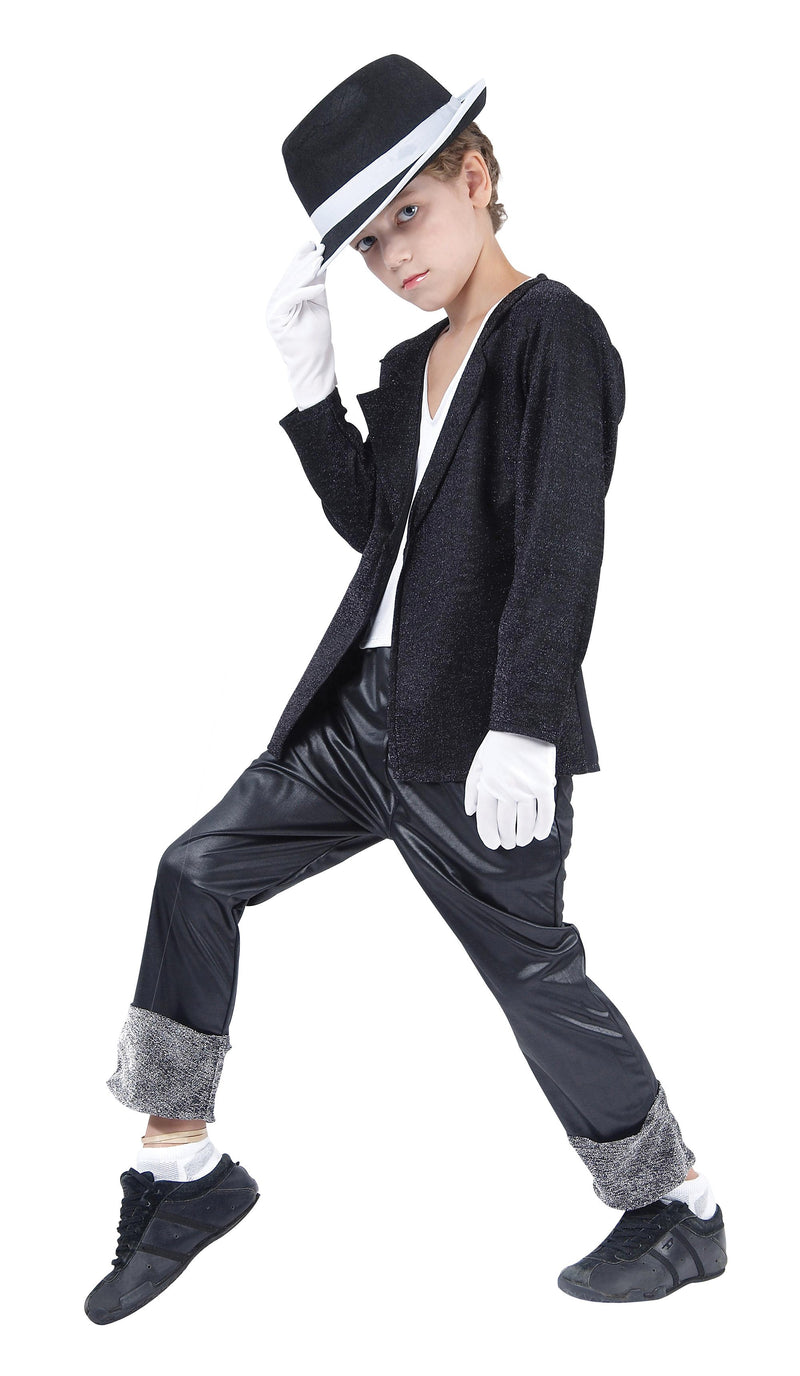 Superstar Black Jacket Trousers Small Childrens Costumes Male Small 5 7 Years Boys Bristol Novelty Childrens Costumes 2319