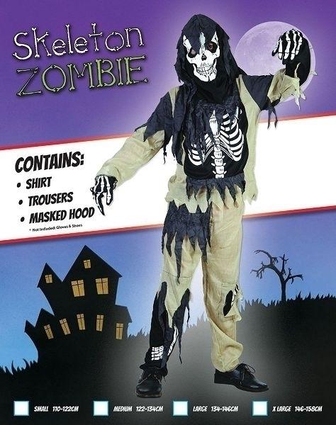 Skeleton Zombie Small Childrens Costumes Male Small 5 7 Years Boys Bristol Novelty Childrens Costumes 2345