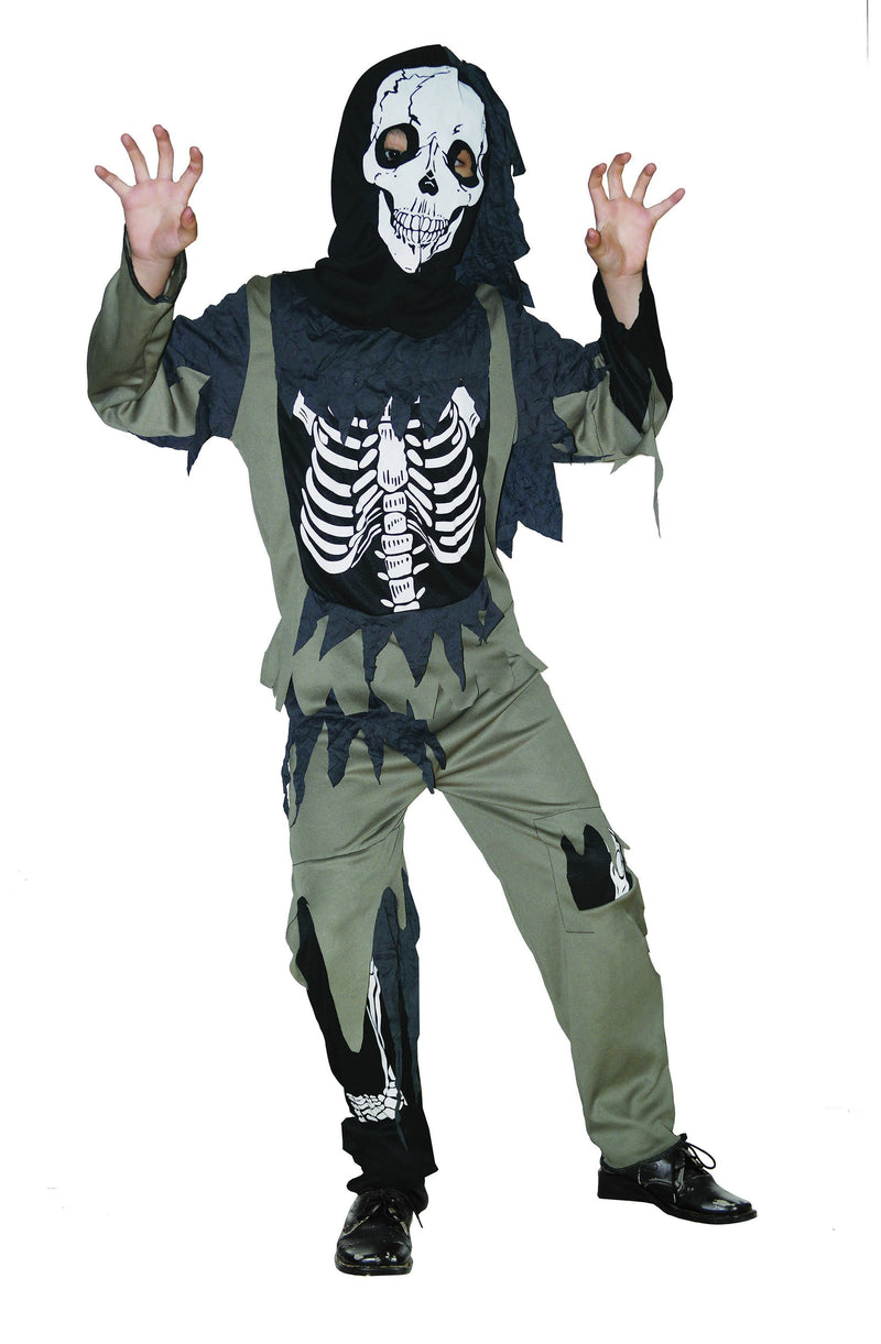 Skeleton Zombie Xl Childrens Costumes Male To Fit Child Of Height 146cm 159cm Boys Bristol Novelty Childrens Costumes 2347
