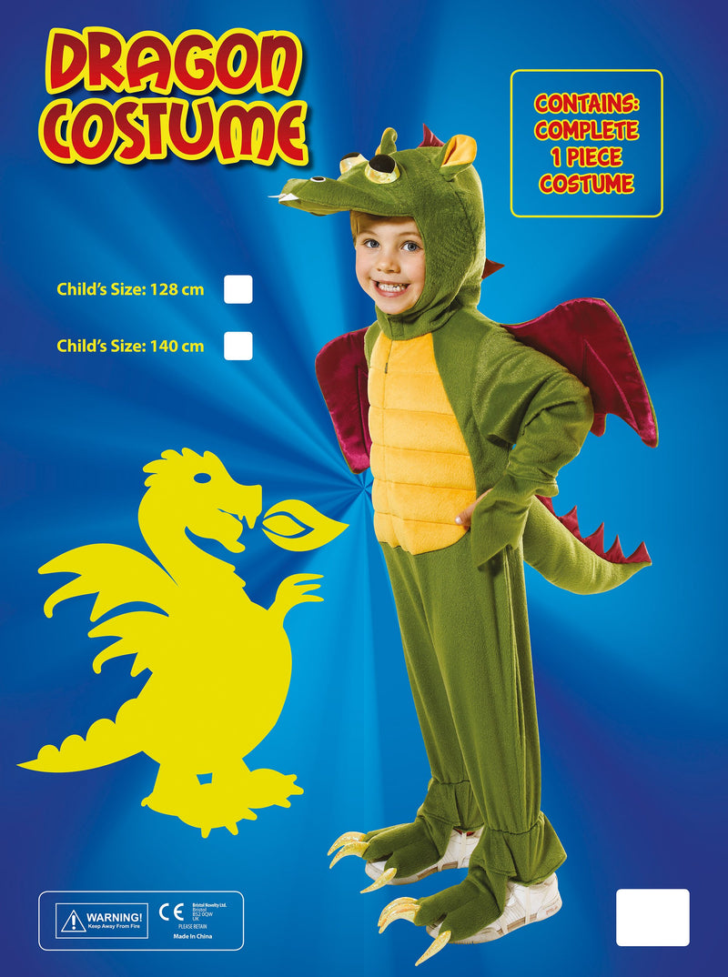 Dragon Costume 140cm Childrens Costumes Unisex 140cm Bristol Novelty Childrens Costumes 2364