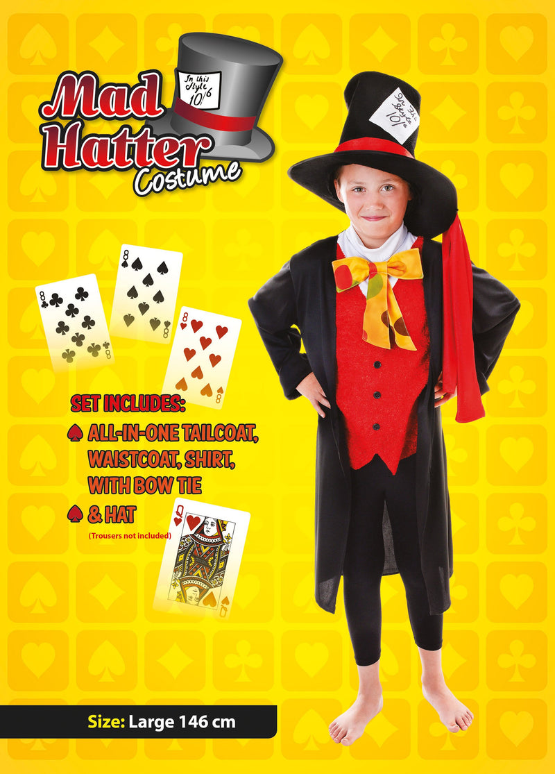 Mad Hatter 146cm Childrens Costumes Male 146cm Boys Bristol Novelty Childrens Costumes 2395