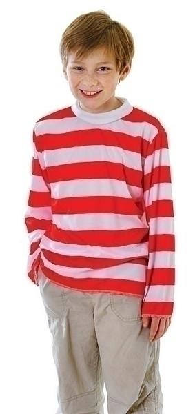 Red White Striped Top Large Childrens Costumes Unisex Large 9 12 Years Bristol Novelty Childrens Costumes 2408