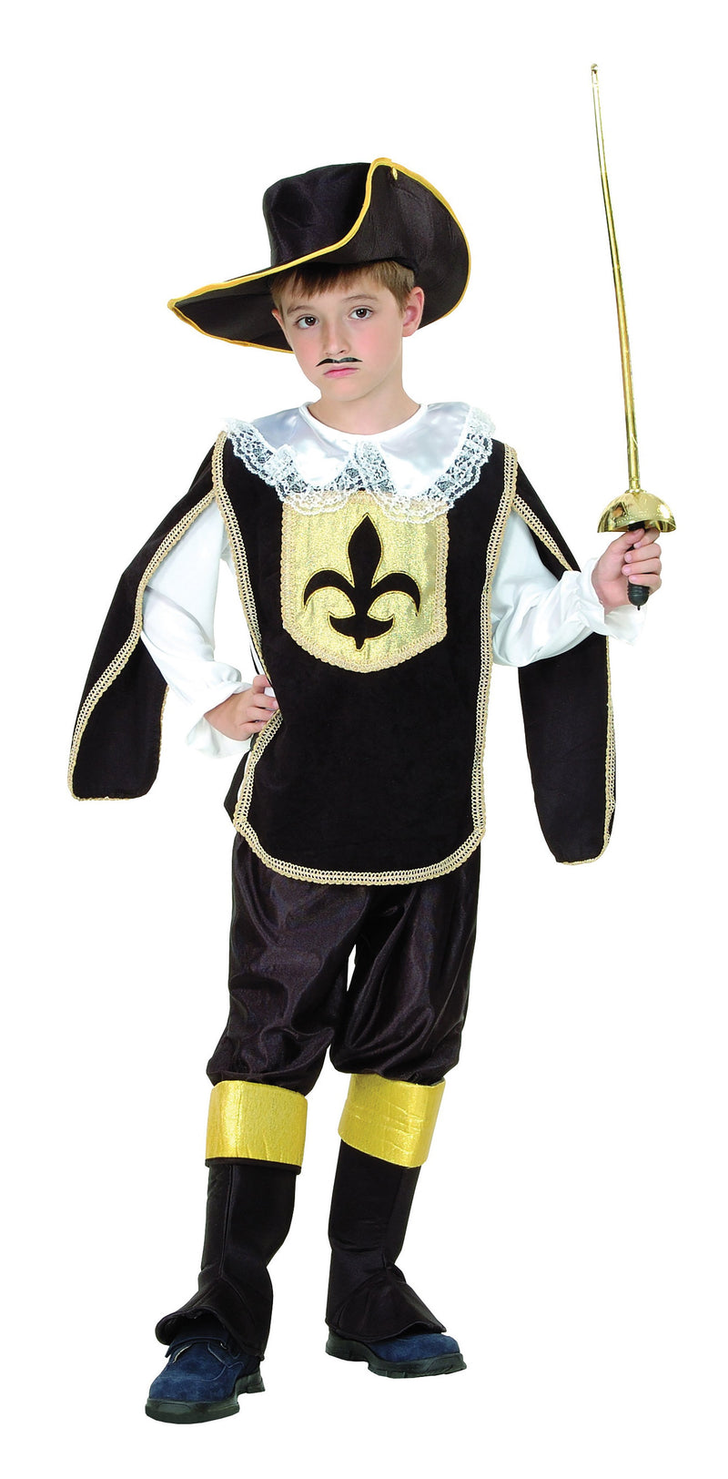 Musketeer Boy Medium Childrens Costumes Male Medium 7 9 Years Boys Bristol Novelty Childrens Costumes 2414
