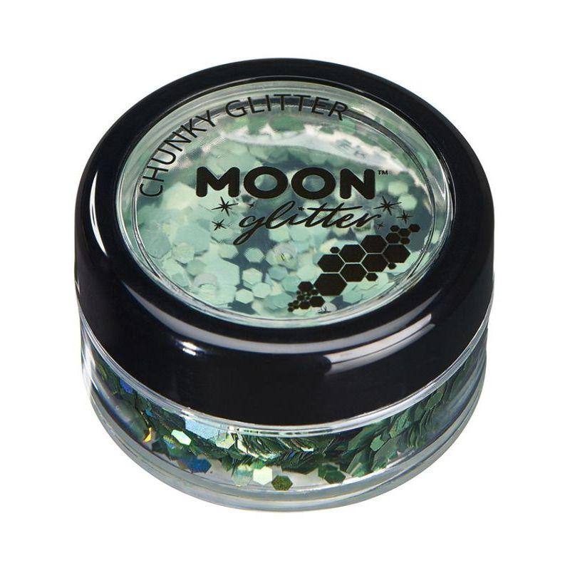 Moon Glitter Holographic Chunky Glitter Green Smiffys Moon Creations 20932