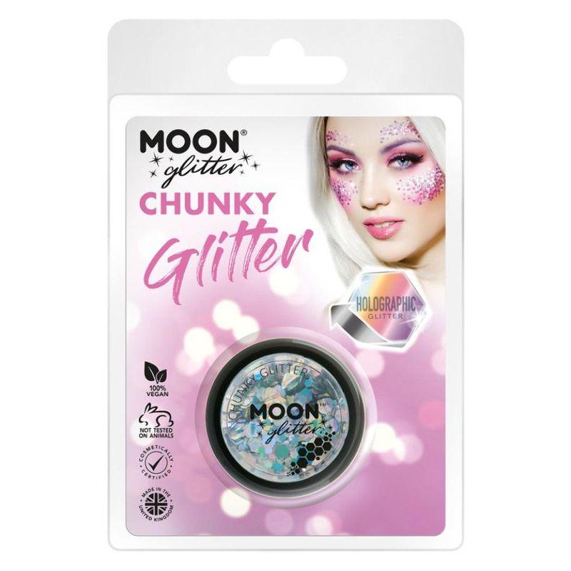 Moon Glitter Holographic Chunky Glitter Silver Smiffys Moon Creations 21786