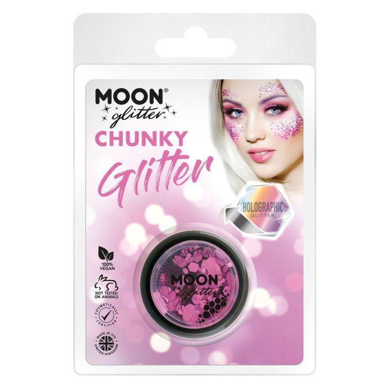 Moon Glitter Holographic Chunky Glitter Pink Smiffys Moon Creations 21379